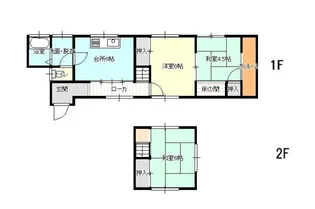 岡山県岡山市北区一宮【一戸建】の間取り