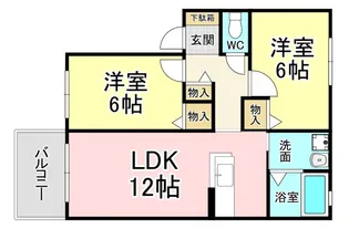 福岡県北九州市八幡西区大字本城【アパート】の間取り