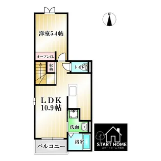 徳島県徳島市北島田町1【アパート】の間取り