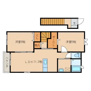 鹿児島県曽於市末吉町上町5【アパート】の間取り