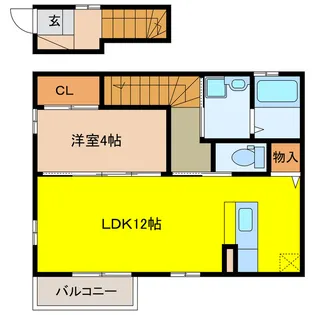 岐阜県大垣市今宿3【アパート】の間取り