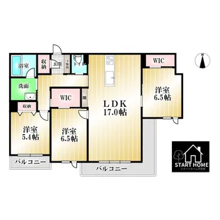 徳島県徳島市南田宮1【マンション】の間取り