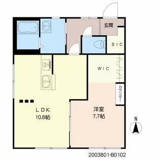 フローラル古城 B棟【1階】の間取り