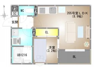 REGALEST 下伊福本町IV【2階】の間取り