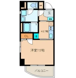 パウゼ大手前【3階】の間取り