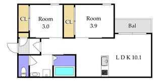 2LDKの間取り画像