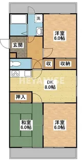 ルネスグランディールI【6階】の間取り