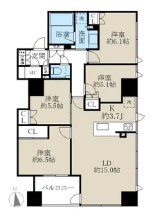 アイコニックタワー新潟ステーション【4階】の間取り