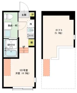 (仮称)青井四丁目B Designer Apartment【1階】の間取り