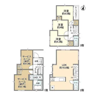 埼玉県さいたま市桜区田島4【一戸建】の間取り