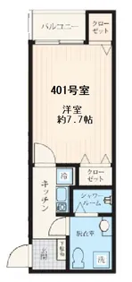 フォセット新大橋【4階】の間取り