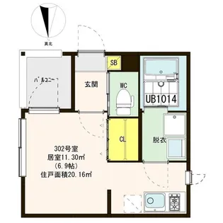 京都府京都市山科区大宅早稲ノ内町【アパート】の間取り