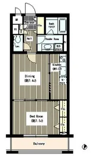 東京都目黒区中町2【マンション】の間取り