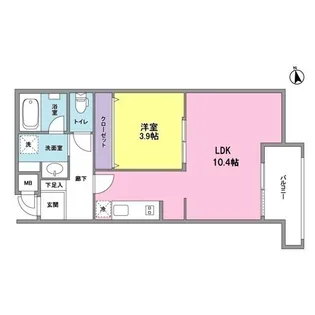 M’sレジデンス代沢【2階】の間取り