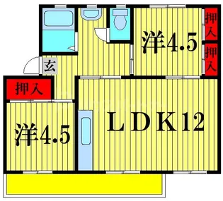 小金原団地6-9-2【4階】の間取り