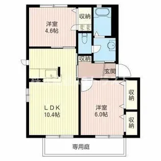 カーサヴィヴァーチェC棟【1階】の間取り