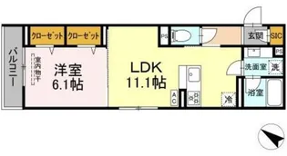 ドムスクレスト中町【2階】の間取り