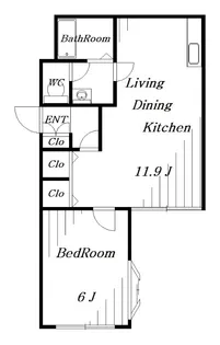 イイダコーポ【1階】の間取り