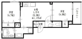 クリエオーレ郡津I【2階】の間取り