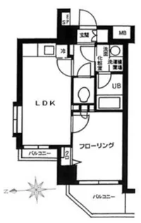 パレステュディオ目黒東【5階】の間取り