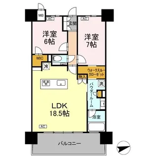 モンドミオ沖縄リゾートライカムヒルズ【5階】の間取り