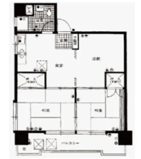 パラスト西五反田【4階】の間取り