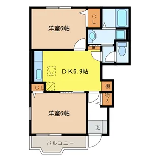 ハートダイアリーA・B【1階】の間取り