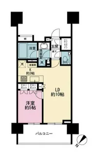 東京都港区赤坂6【マンション】の間取り