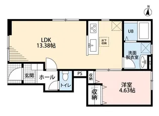 リーブルファイン三郷半田【1階】の間取り