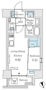 東京都港区新橋6【マンション】の間取り
