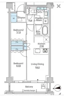 グリーンレジデンス赤坂【3階】の間取り