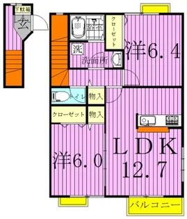 プリムヴェール【2階】の間取り