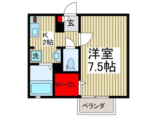 コーポエメラルドII【1階】の間取り
