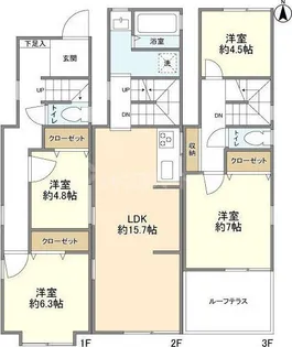 東京都豊島区長崎4【一戸建】の間取り