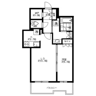 武蔵野タワーズ・スカイゲートタワー【7階】の間取り