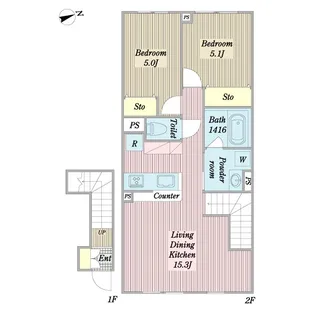リヴェラ南葛西【2階】の間取り