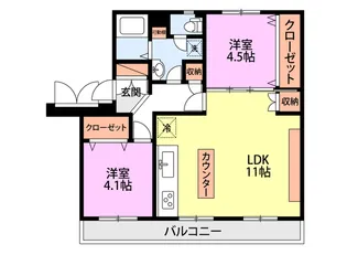高志レジデンス【1階】の間取り
