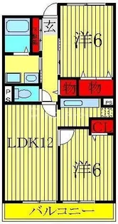 ブロードフォーリスト【1階】の間取り