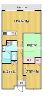 リバージュニ【4階】の間取り