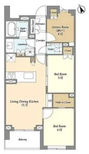 JP noie 等々力【6階】の間取り