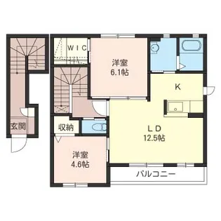 エスポワールB棟【2階】の間取り
