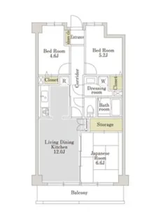 アーバンパーク常盤台公園D【3階】の間取り