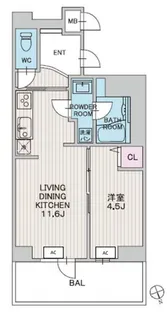 パークフラッツ安堂寺町【5階】の間取り