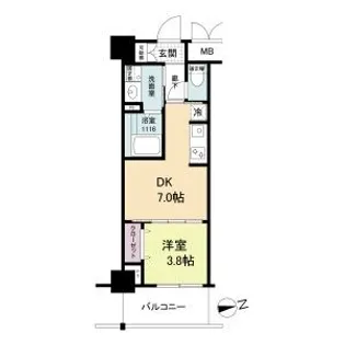 ブランシエスタ明石【2階】の間取り