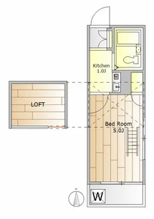 レオパレス三軒茶屋A棟【1階】の間取り