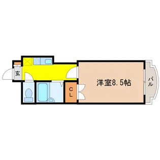 ニューメゾン土樋【6階】の間取り