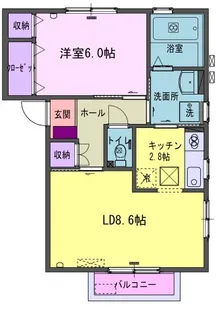 ボーラス北鬼柳A【2階】の間取り