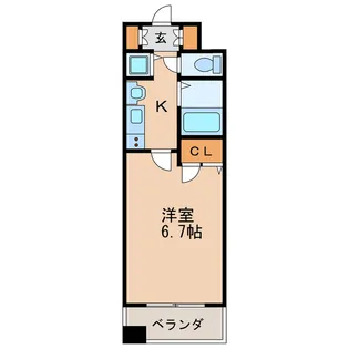 プレサンス泉セントマーク【4階】の間取り