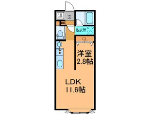 メゾンボヌール(西18条)【1階】の間取り