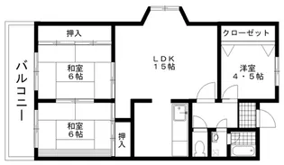ハイツ・ラ・モンターニュ【3階】の間取り